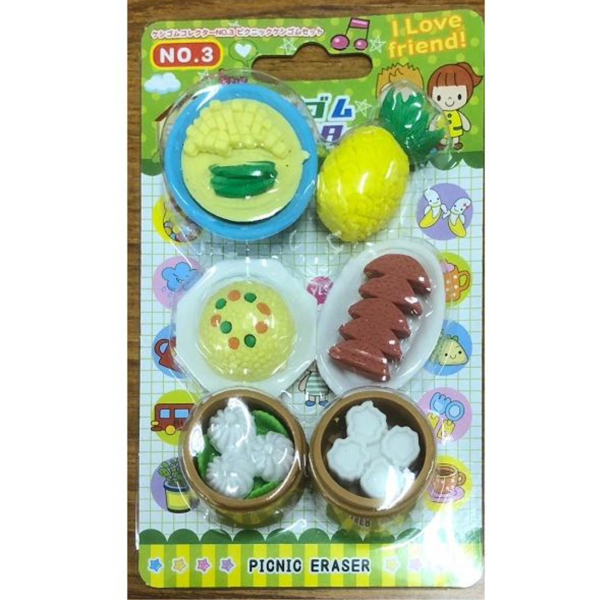 Eraser set of 6