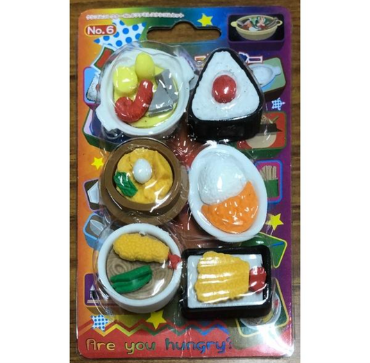 Eraser set of 6